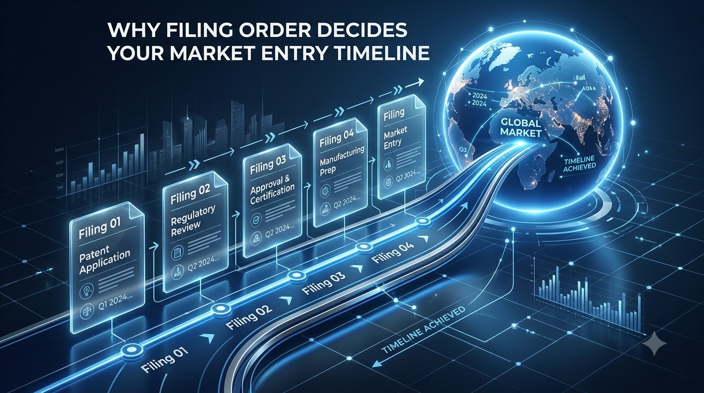 A world map with connecting lines between regulatory markets across Asia, Africa and the Middle East